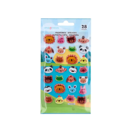 Imaginovo Pegatinas Cute Animals Salvajes con Relieve 190x105 mm Blister