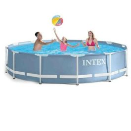 Intex Piscina Redonda Desmontable Prism Frame 366x76 cm Capacidad 6503 Litros +6 Años