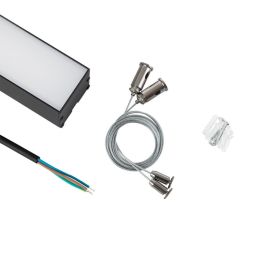 Philips 1916-NSLNL1200MM-P-WW Luminaria Lineal LED 120cm 40W 3233lm 2700K Blanco Cálido IP40 Negro Suspendida