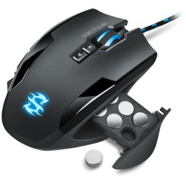 Sharkoon Skiller SGM1 Ratón Gaming Óptico Ergonómico USB 10800 DPI 12 Botones Programables para PC Negro
