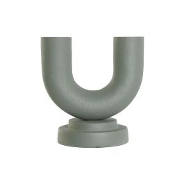 DKD Home Decor Jarrón Urban Colección Ludri Aluminio Rugoso Verde Jade y Verde Musgo 13x18x19 cm Set de 2 Unidades