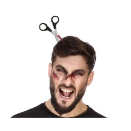 Diadema Halloween Tijeras Ensangrentadas 23x22 - Accesorio para Disfraz de Peluquero Asesino o Víctima Precio: 0.88999977. SKU: S1130576