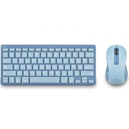 NGS FANTASYKITBLUE Teclado y Ratón Inalámbricos Kit Blue Recargable Multimodo Silencioso Compatible Universal