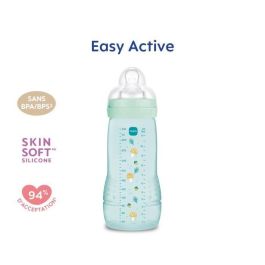 Mam MAM9001616857997 Biberón Easy Active +6 meses 330 ml Tetina X-flow Hielo