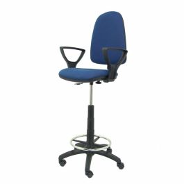 Piqueras y Crespo Taburete Ayna B-Fijos T04 Regulable en Altura con Aro Reposapiés Tapizado Bali Azul Marino Piqueras y Crespo Taburete Ayna B-Fijos T04 Regulable en Altura con Aro Reposapiés Tapizado Bali Azul Marino