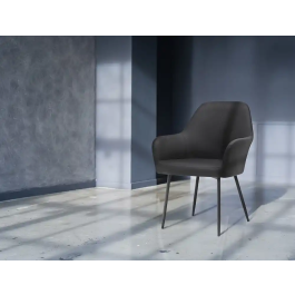 Q-connect Silla Confidente Siemione Base Metálica Color Gris Oscuro, Altura Máxima 820 mm, Ancho 570 mm, Profundidad 580 mm