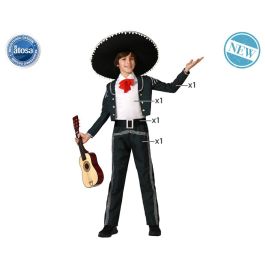 Disfraz Mariachi Traje Negro para Niño Infantil 10-12 Años - Temática Mexicanos