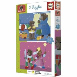 Educa EDU8412668198814 Osito Pardo Set de 2 puzzles de 48 piezas para niños a partir de 4 años