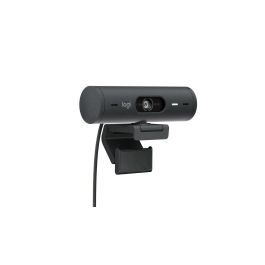 Logitech Brio 505 Webcam Full HD 1080p/4MP, Enfoque Automático, 90°, Micrófono Estéreo, USB-C, Grafito - Para Zoom, Teams, Meet