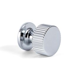SYSTEM Pomo de Aluminio Modelo Gera Ø26mm Acabado Cromo para Puertas y Cajones - Instalación Frontal