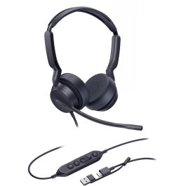 Yealink UH42 Headset Dual UC USB-C/A Auriculares con Cable, Diadema Binaural, Llamadas/Música, Negro