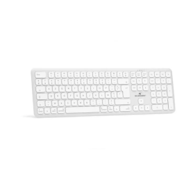 Bluestork BLU3760162050172 Teclado Inalambrico Bluetooth Tamaño Completo Compatible con Mac Blanco