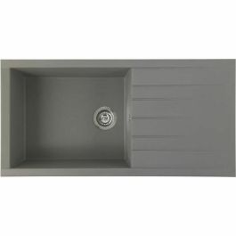 STRADOUR CUBE fregadero incorporado en SMC CONCRETE GREY - 16, 1 bandeja, dim.100 * 50 cm, vaciado manual Precio: 126.50000055. SKU: B1CBC2TCA8