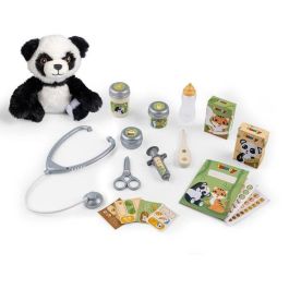 Smoby - Centro Veterinario Zoológico - 1 Peluche Panda - Muchos accesorios y funciones