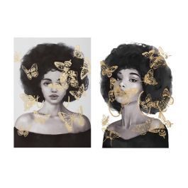 DKD Home Decor Cuadro Moderno Negro Blanco Lienzo Pino 3.7 x 100 x 70 cm (2 Unidades) Precio: 83.49999944. SKU: B1JH826SZ8