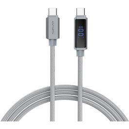 4smarts Cable USB-C DigitCord 1.5m Gris Carga Rápida 100W