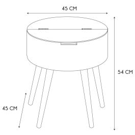 Home Deco Factory Mesa Cofre Blanca 45x54.5 cm
