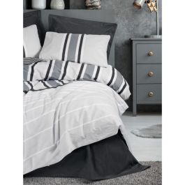 ASI8684283035953 - Juego de Cama 1 Funda Nórdica 220x240 cm y 2 Fundas Almohada 60x60 cm 100% Algodón Antracita ASI8684283035953 - Juego de Cama 1 Funda Nórdica 220x240 cm y 2 Fundas Almohada 60x60 cm 100% Algodón Antracita