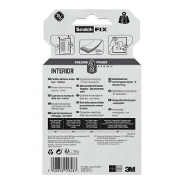 Scotch 4496-st16-p Cuadrados Adhesivos Doble Cara, Interiores, 25mmx25mm, 16 uds, Carga Máx 2 kg