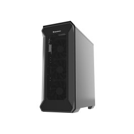 Genesis Irid 505F Caja Gaming Midi Tower ATX/Micro-ATX/Mini-ITX con 5 Ventiladores Preinstalados, Panel Lateral Cristal Templado Negro