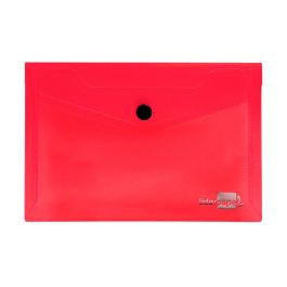 Carpeta Liderpapel Dossier Broche Polipropileno Din A6 Rojo Transparente 12 unidades