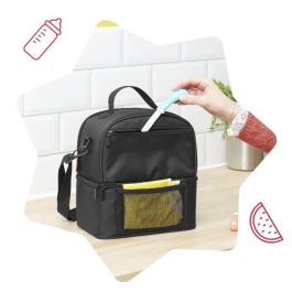 Badabulle Bolsa de Almuerzo Aislada Pick & Go con Múltiples Bolsillos y Capacidad 5L, Isotérmica para Bebé