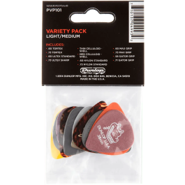 Dunlop Pack Variedad Púas Guitarra Light & Medium / 12 Unidades