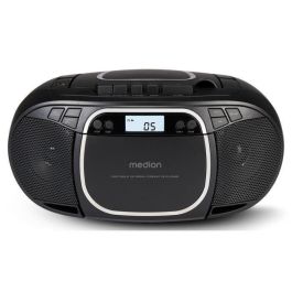 Medion MED4061275196481 Radio CD Portátil FM, 2x2.2W RMS, Color Negro