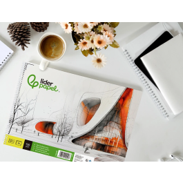 Liderpapel Bloc Dibujo Lineal Vanguardia Espiral 230x325mm 20 Hojas 130g/m2 Perforado