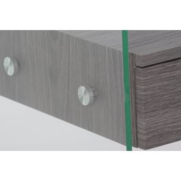 Mesita De Noche Moderno DKD Home Decor Gris Transparente 40 x 45.5 x 50 cm