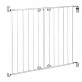 Safety 1st Barrera de Seguridad Fijación a Pared Blanco Ajustable 62-102 cm para Puertas y Escaleras con Apertura Fácil y Sin Barra Inferior