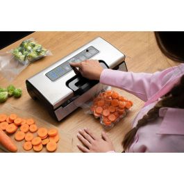 Laica Máquina de Vacío 20 l/min con Doble Barra de Sellado, Potencia Regulable e Incluye 2 Rollos 28 x 600 cm