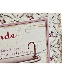 DKD Home Decor Decoración de Pared Romántica de Metal Rosa Beige para Baño, 4 Unidades con Diseños Surtidos, 33x25x1 cm DKD Home Decor Decoración de Pared Romántica de Metal Rosa Beige para Baño, 4 Unidades con Diseños Surtidos, 33x25x1 cm