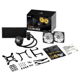 ASUS TUF Gaming LC 240 II ARGB Kit de refrigeración líquida para Procesador Negro 2 Ventiladores 12 cm