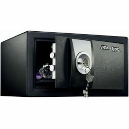 Master Lock Caja fuerte con llave de acero sólido 9.9 L con 2 pasadores de acero y sistema de doble broca, protección antirrobo.