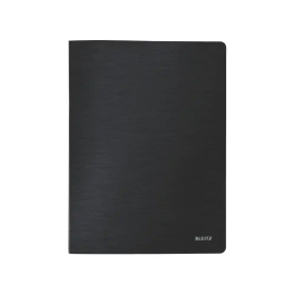 Leitz Carpeta Escaparate Style con 20 Fundas, Polipropileno, Tapa Rígida, DIN A4, Negro Satinado