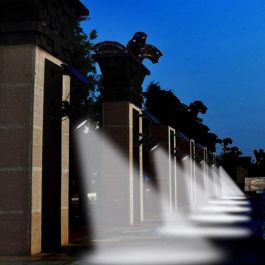 Lumisky LUM3666162005849 Foco solar Proyector 2 en 1 para pegar o fijar, LED blanco, SPIKY AWAY, W34 H42 cm