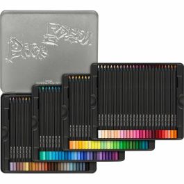 Faber-Castell Black Edition Lápices de colores, 100 unidades en caja metálica, mina supersuave para papel oscuro