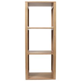 Home Deco Factory Estantería Klaus Natural 3 Compartimentos Madera Aglomerado MDF Medidas 38.5x32x99 cm