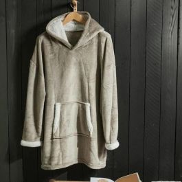 Today TOD3574641255527 Sudadera polar a cuadros de manga larga con bolsillo - Beige 70 x 87 cm Precio: 24.50000014. SKU: B18GW26FF7