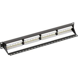 MicroConnect PP-004 Panel de Parcheo UTP Cat.6 de 19 pulgadas, 24 Puertos, Doble IDC para Rack