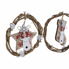 Adorno Navideño DKD Home Decor Madera (3 pcs) (14 x 1 x 18 cm)