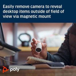 Poly 76U43AA Webcam Studio P5 USB-A Full HD 1080p Enfoque Automático Zoom 4x Obturador Privacidad Micrófono Unidireccional Poly 76U43AA Webcam Studio P5 USB-A Full HD 1080p Enfoque Automático Zoom 4x Obturador Privacidad Micrófono Unidireccional