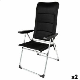 Silla de Playa Aktive Deluxe Plegable Negro 49 x 123 x 67 cm (2 Unidades) Precio: 128.49999987. SKU: B19QF2KKJK