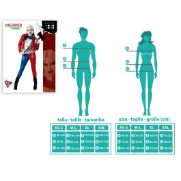 Disfraz Arlequina Adulta Mujer Tipo Superhéroe, Conjunto Chaqueta y Pantalón Azul, Rojo y Blanco, para Carnaval y Fiestas Talla XS-S Disfraz Arlequina Adulta Mujer Tipo Superhéroe, Conjunto Chaqueta y Pantalón Azul, Rojo y Blanco, para Carnaval y Fiestas Talla XS-S