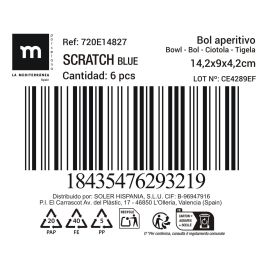 La Mediterranea Bol Aperitivo Scratch 14 cm x 9 cm x 4.2 cm (24 Unidades)