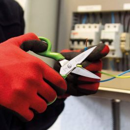 3 Claveles Tijera de electricista profesional clásica aislante 17 cm acero carbono