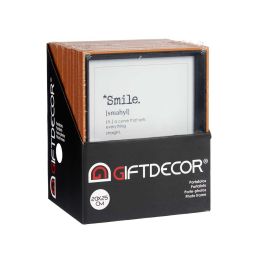 Giftdecor Portafotos Madera 20x25 Marron y Negro