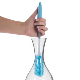 Je cherche une Idee Escobilla Limpia Botellas Antirayaduras Cerdas Suaves Apta Lavavajillas Limpieza Botellas Decantadores Jarrones Biberones