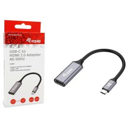 Equip Adaptador USB-C a HDMI 2.0 4K 60Hz - Cable para Conectar Portátiles, Tablets o Smartphones a Pantallas HDMI
